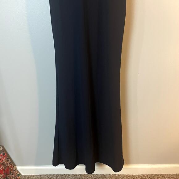 Lulu's Maxi Length Scoop Back Navy Blue Formal Gown Prom Dress Size Medium EUC - Picture 3 of 12